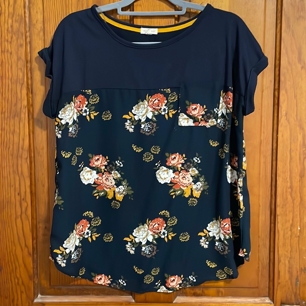 Violets & Roses king lake mixed material Top